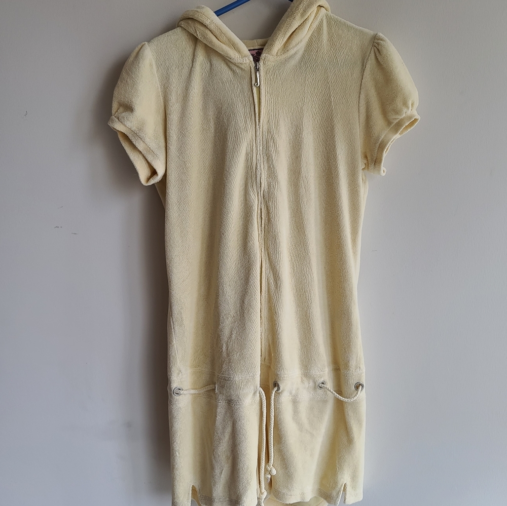 Vintage juicy couture yellow beach romper shorts